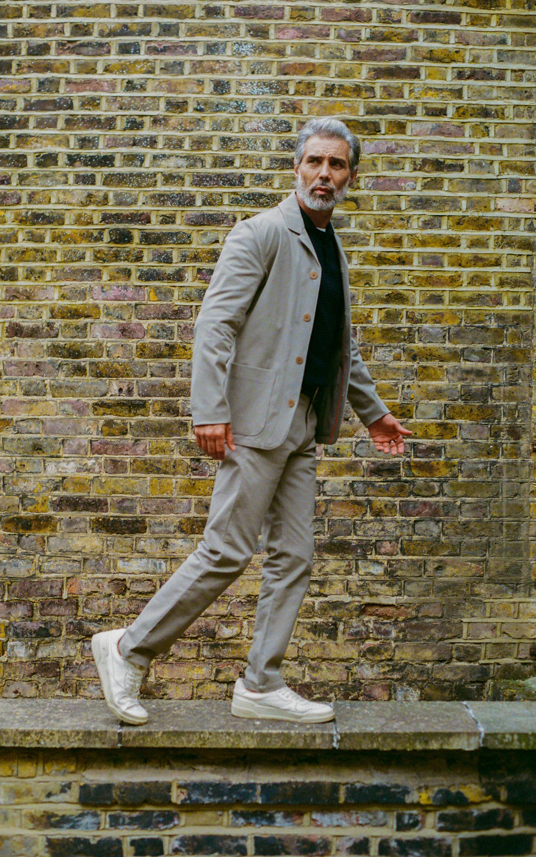 Wentworth Trouser - Mushroom Comfort Stretch