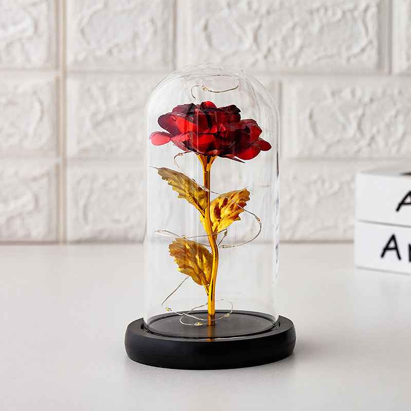 Immortal flower glass cover rose glass cover Valentine&