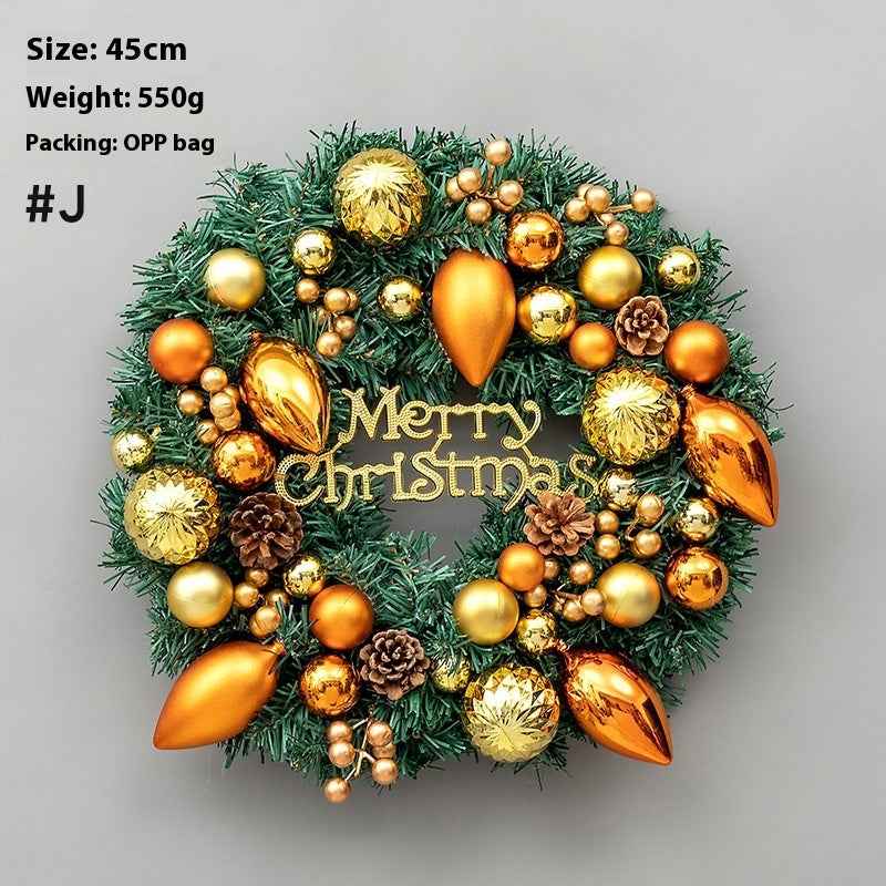 Christmas Decoration Upside Down Christmas Tree Horn Rattan Christmas Wreath
