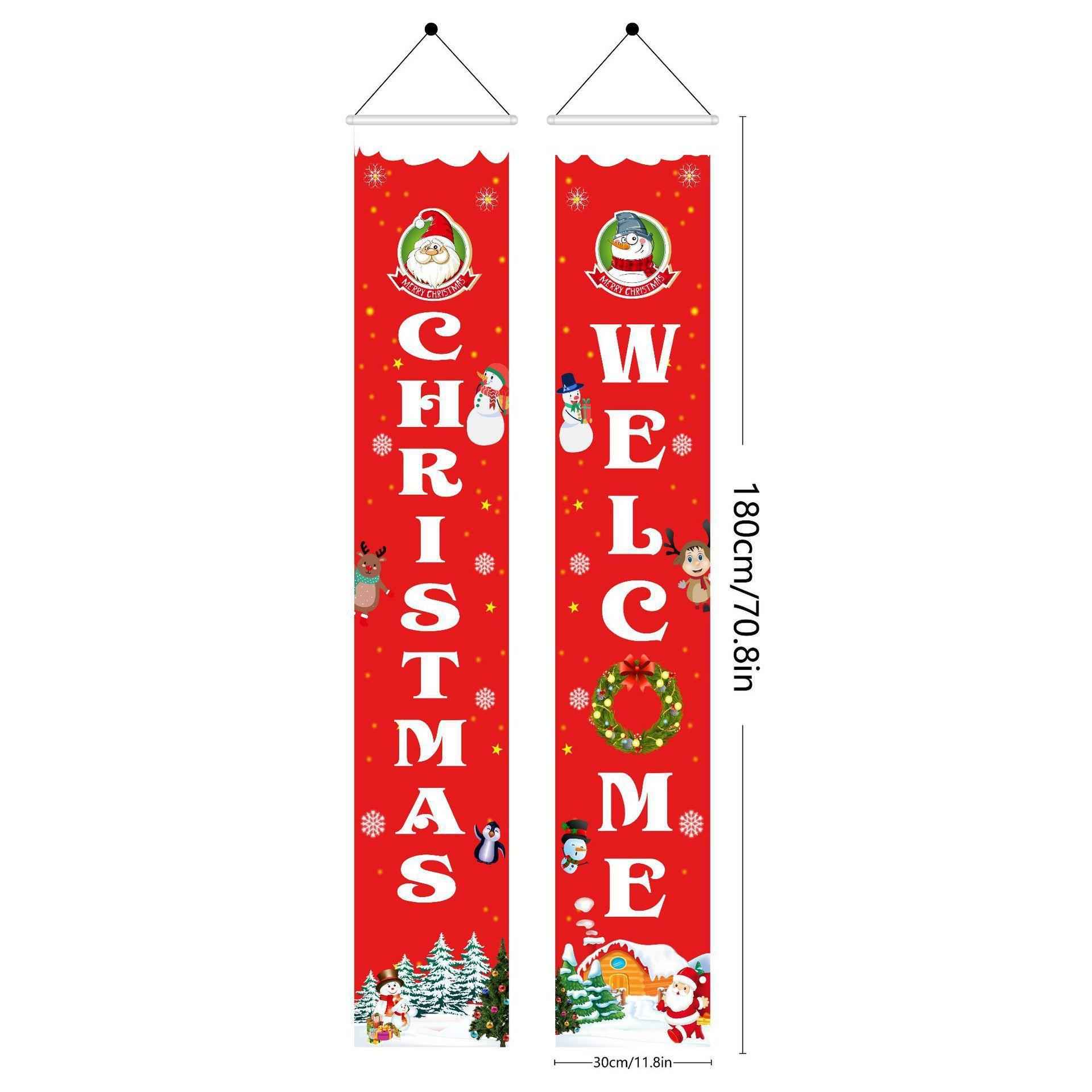 Christmas Couplet Snowman Penguin Holiday Decoration