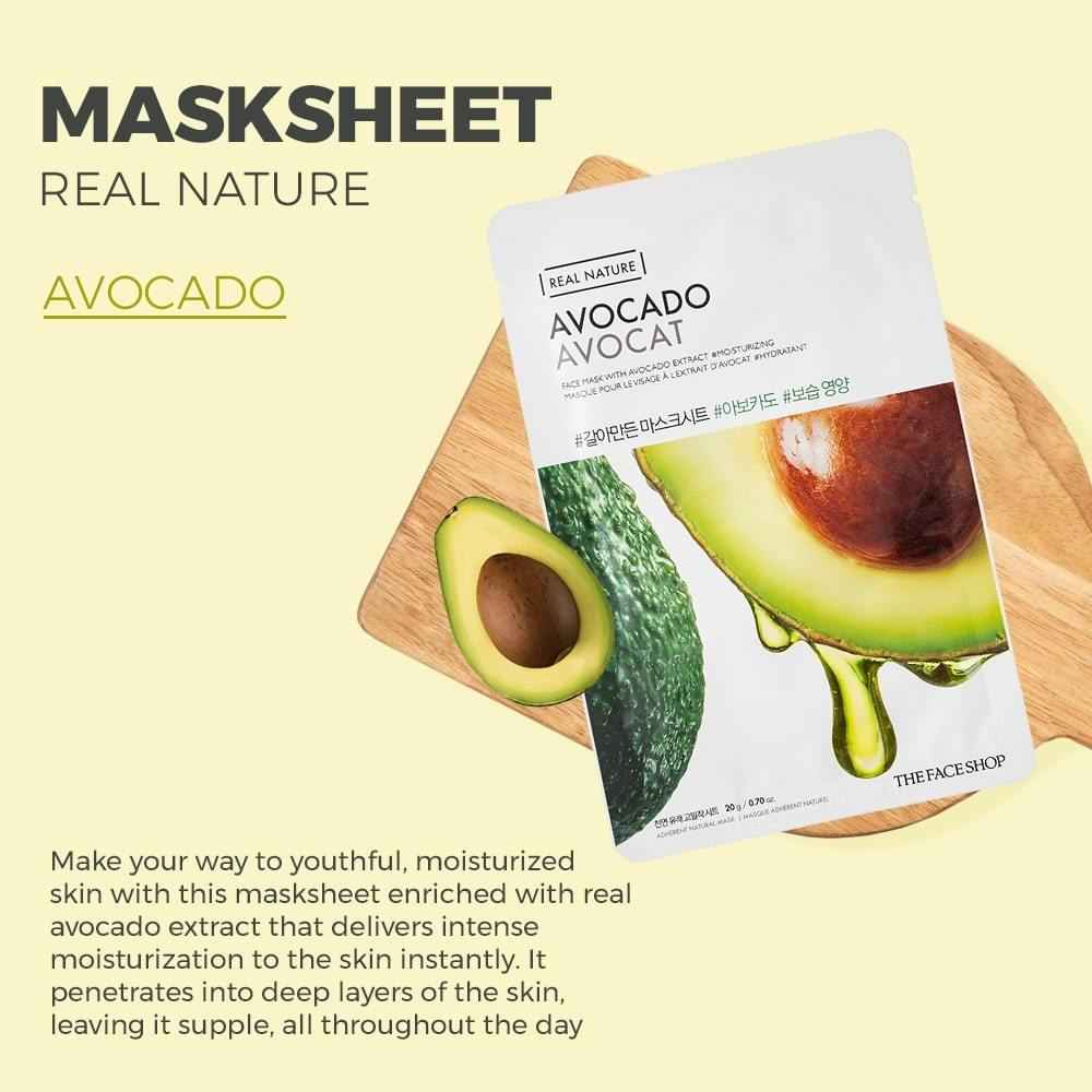 THE FACE SHOP Real Nature Avocado Face Mask 35g