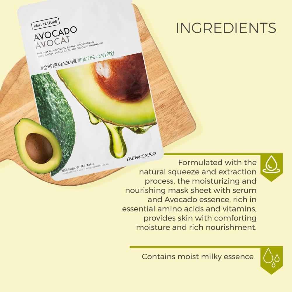 THE FACE SHOP Real Nature Avocado Face Mask 35g