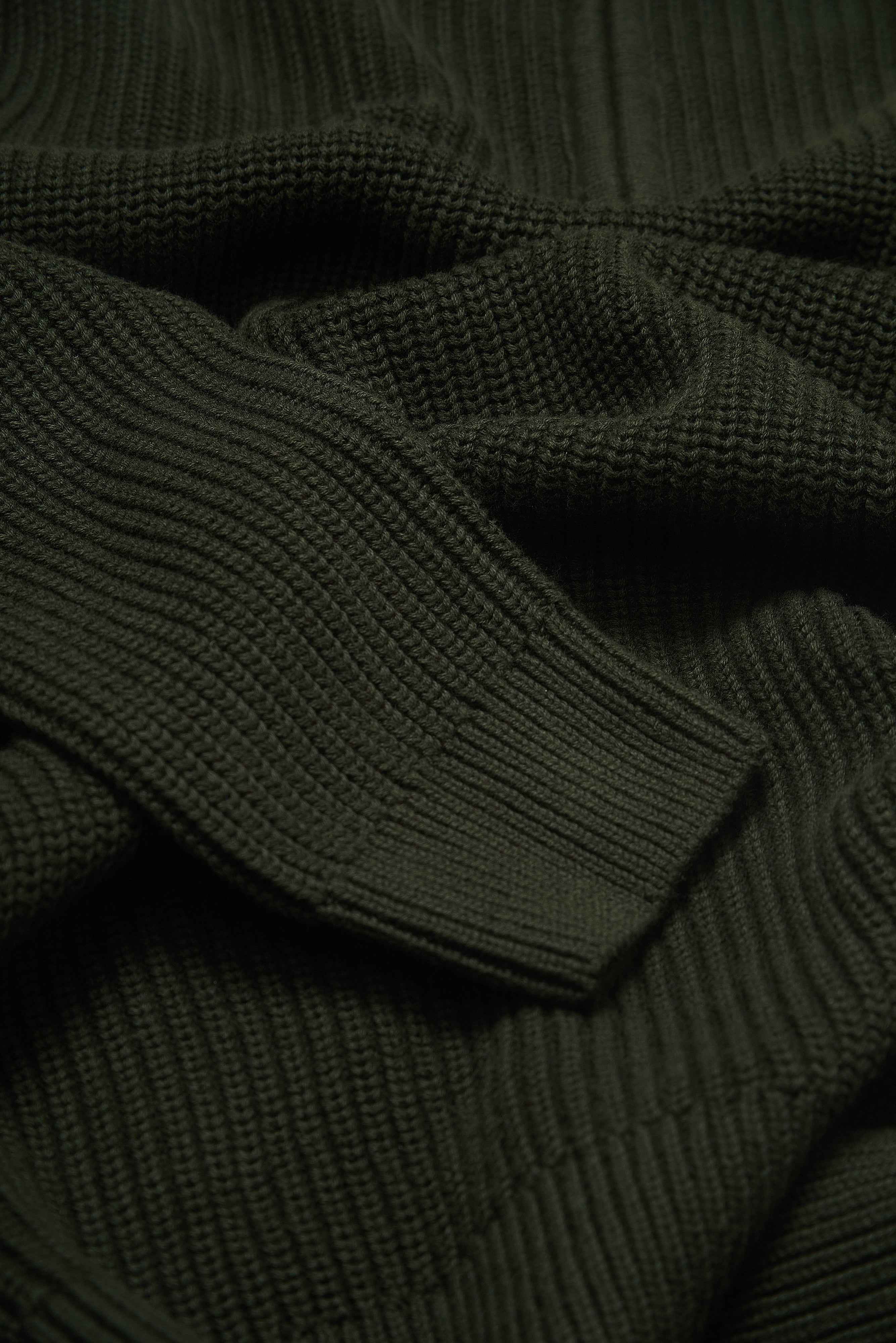 J Hailey Quarter Zip Knit - Dark Sage