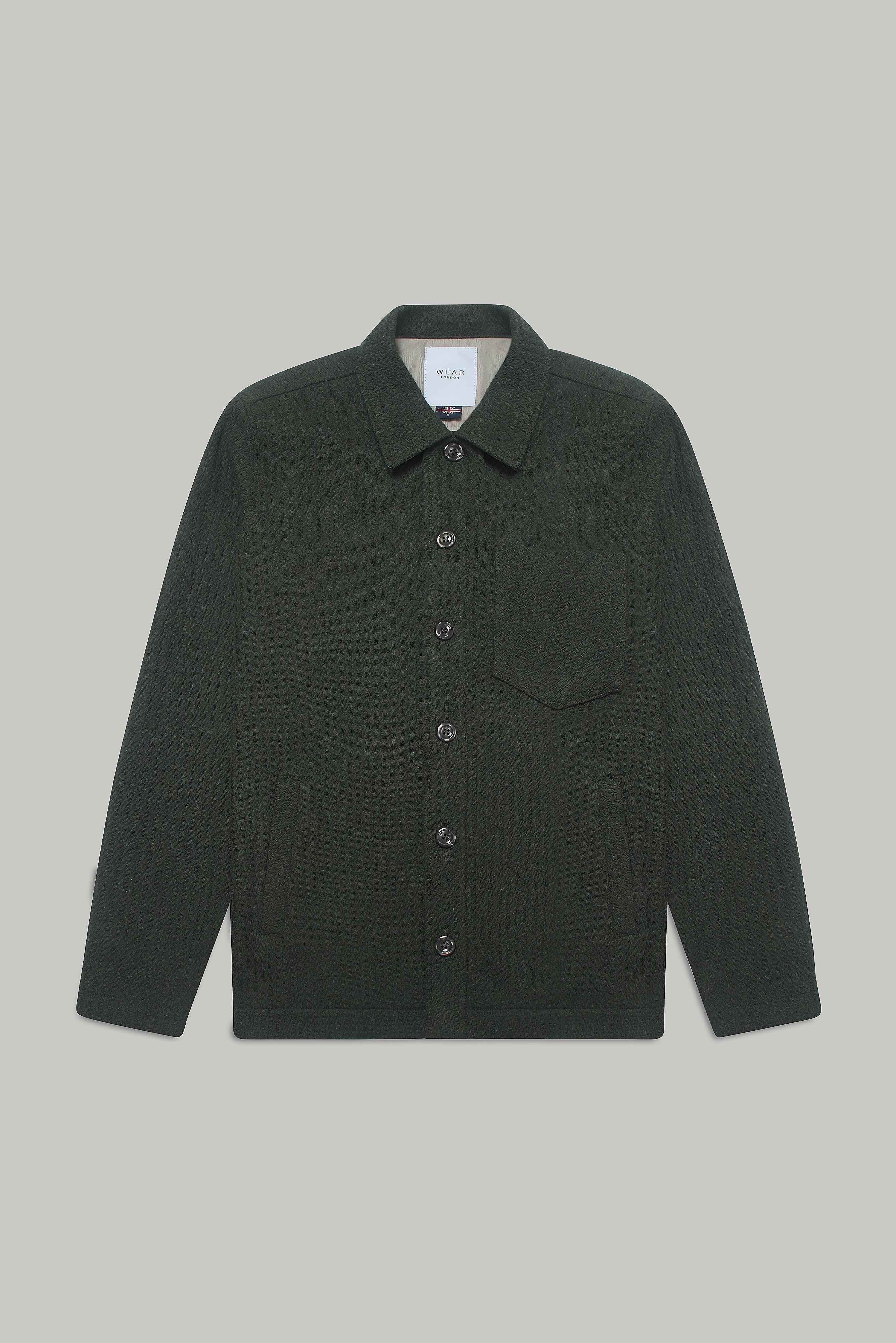 Theydon Overshirt - Olive Waffle