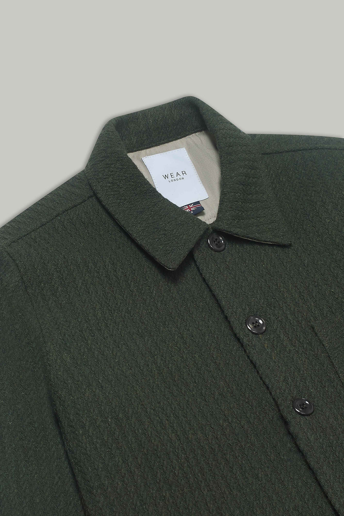 Theydon Overshirt - Olive Waffle