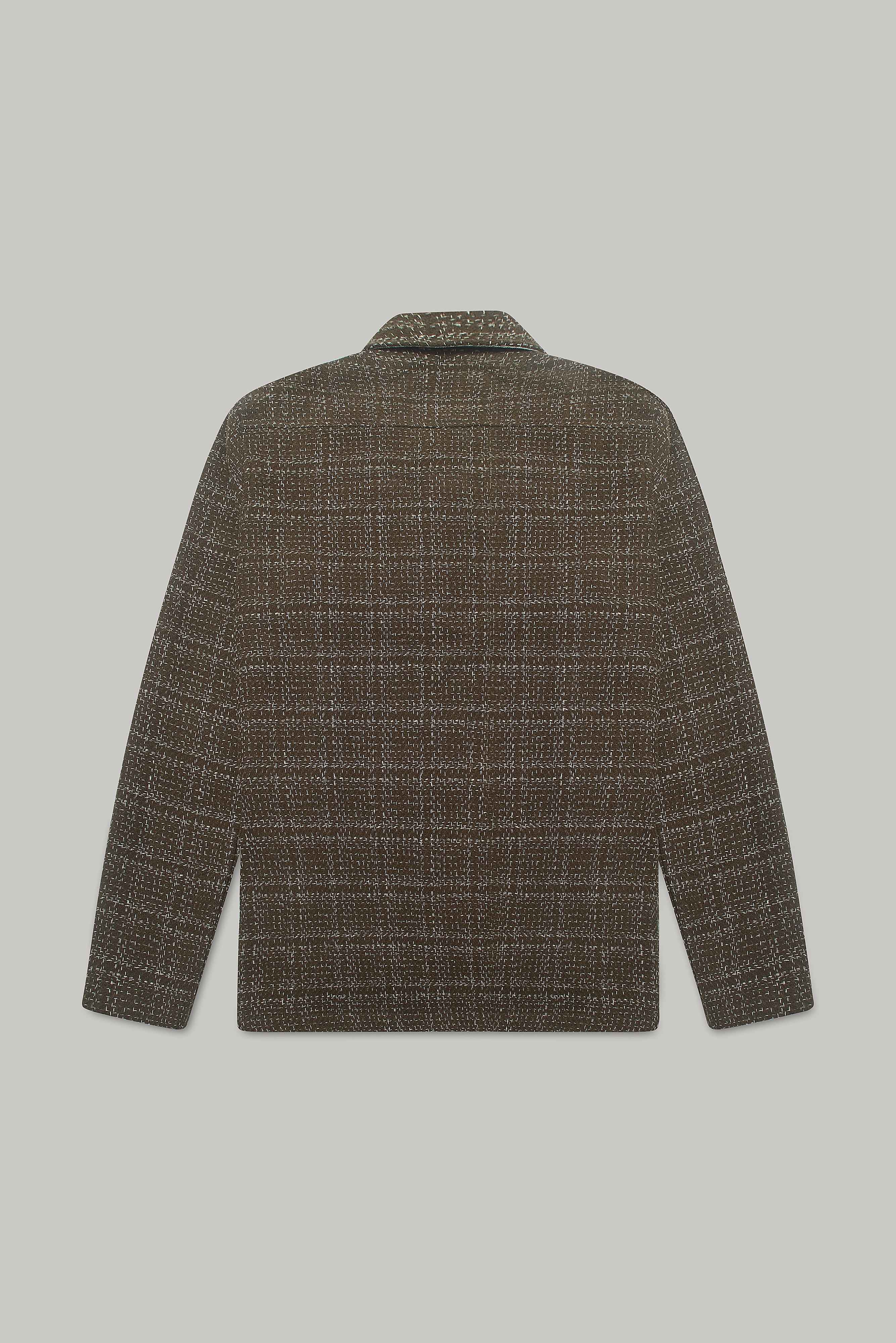 Theydon Frame Overshirt - Mocha / Ecru