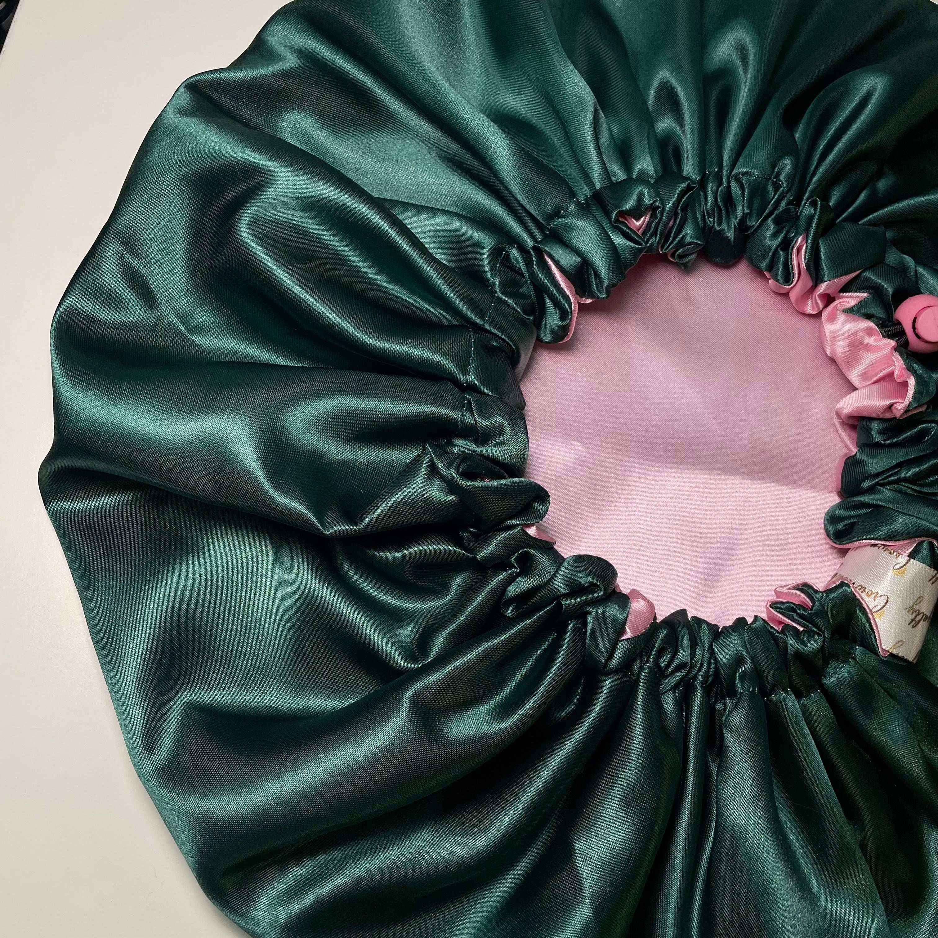Blush Sage – Reversible Satin Bonnet | Adjustable & Versatile Hair Protection