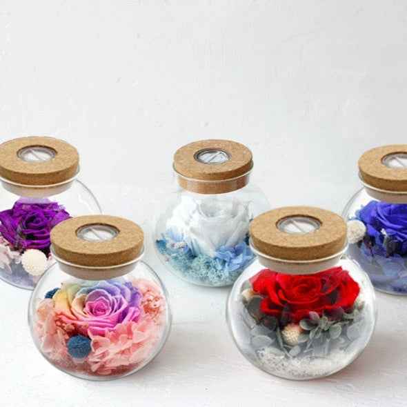 Led Color Luminous Preserved Fresh Flower Rose Christmas Valentine&