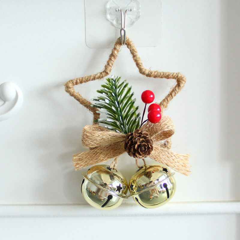 Christmas Five-pointed Star Bell Accessories Pendant