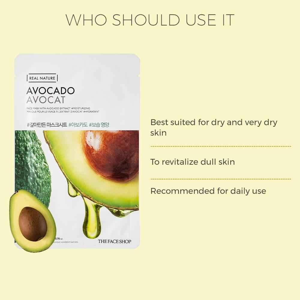 THE FACE SHOP Real Nature Avocado Face Mask 35g