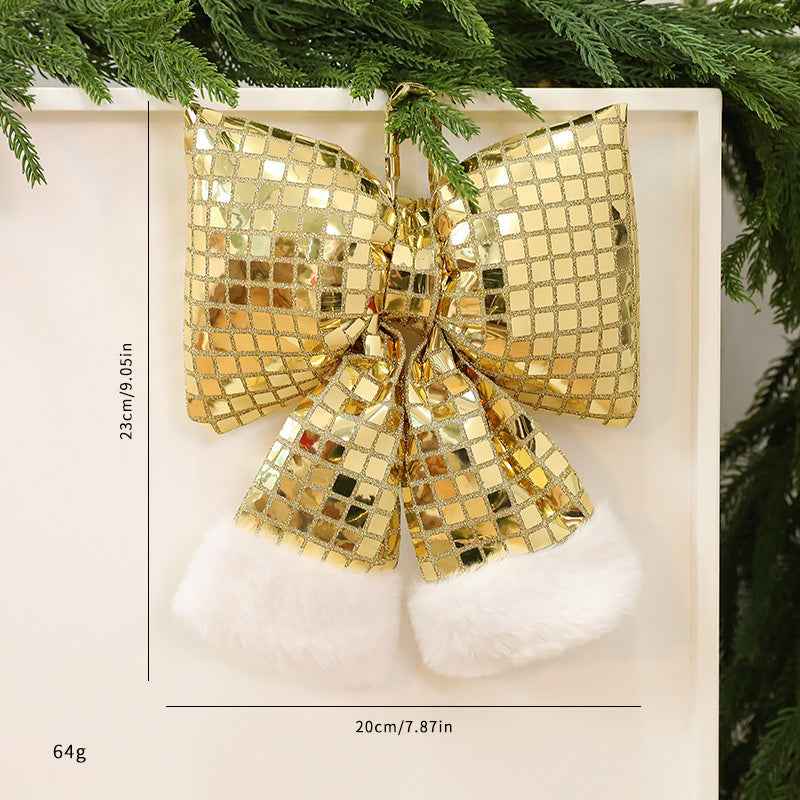 Mirror Bow Christmas Tree Decoration