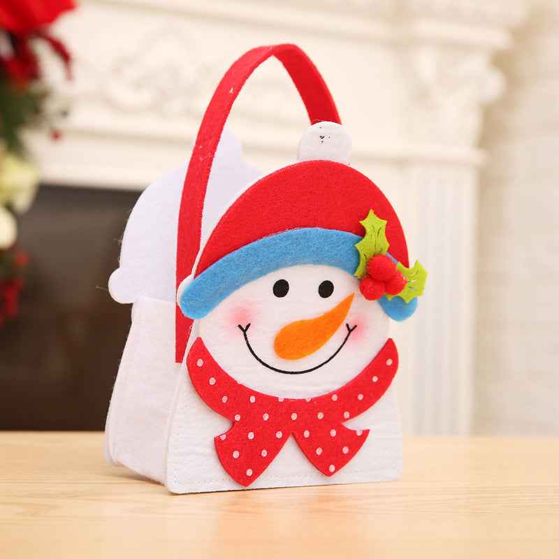 Christmas Santa Claus Candy Bag Elk Snowman Candy Bag Gift For Kids New Year Festival Party Decoration Christmas Supplie