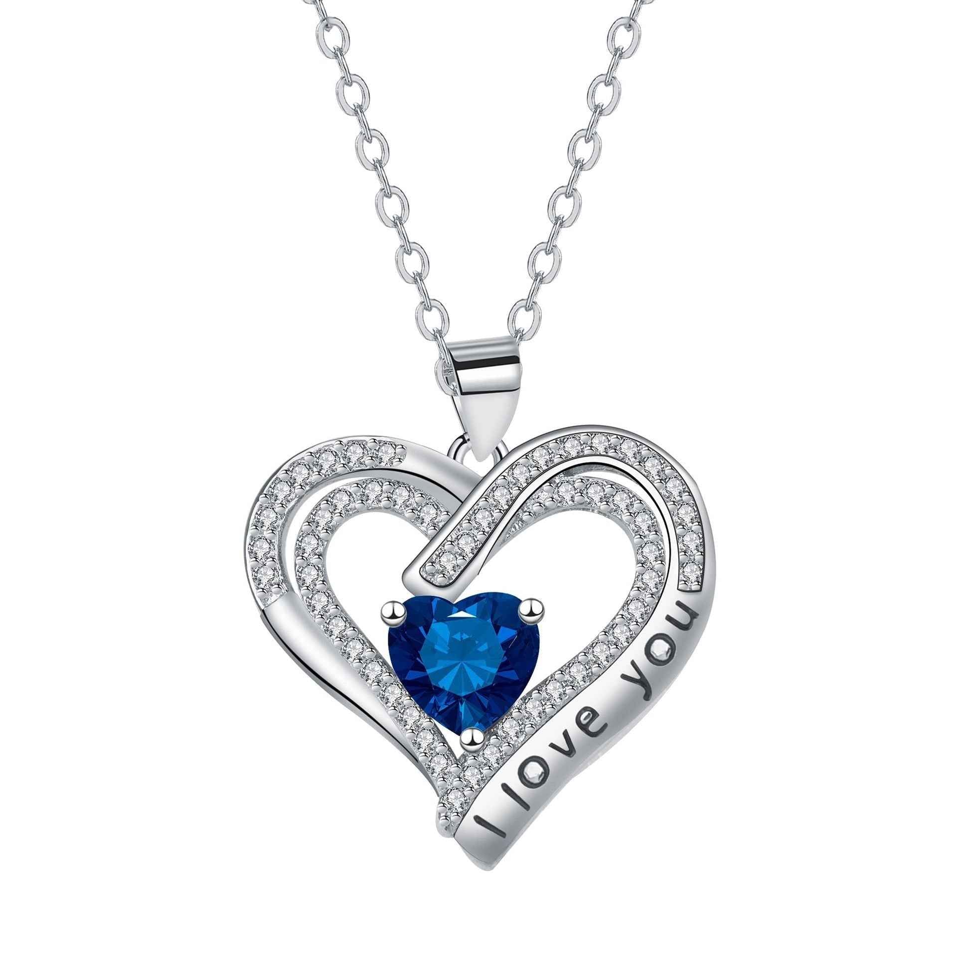 European And American Fashion Double Love Pendant Necklace Valentine&
