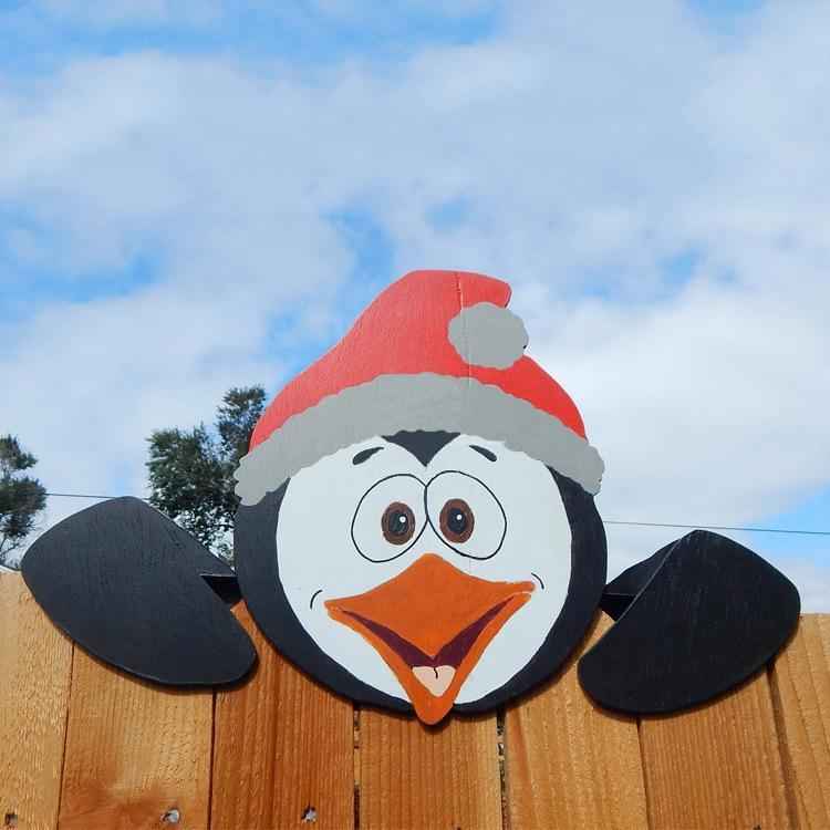 Christmas Themed Fence Garden Top Decoration