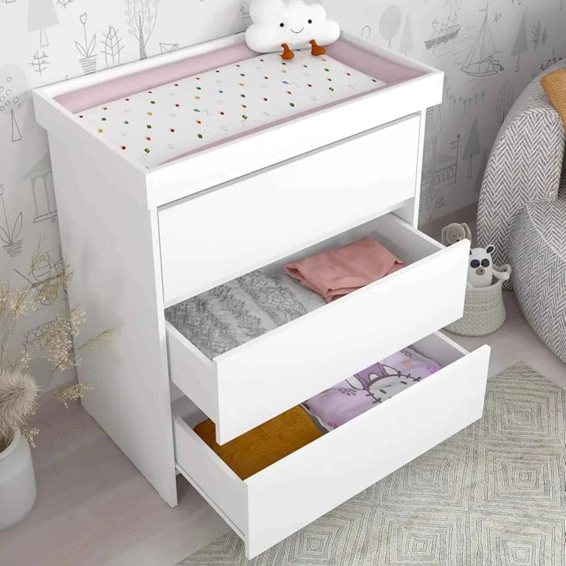 Shefa Kids 880 Baby Changing Unit - White