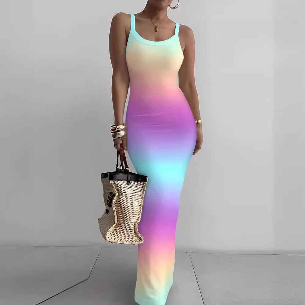 Multicoloured midi dress