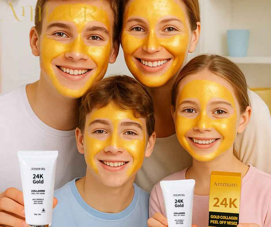 Ammuri 24K Gold Collagen Face Mask Peel Off - Luxury Anti-Aging Treatment 60g