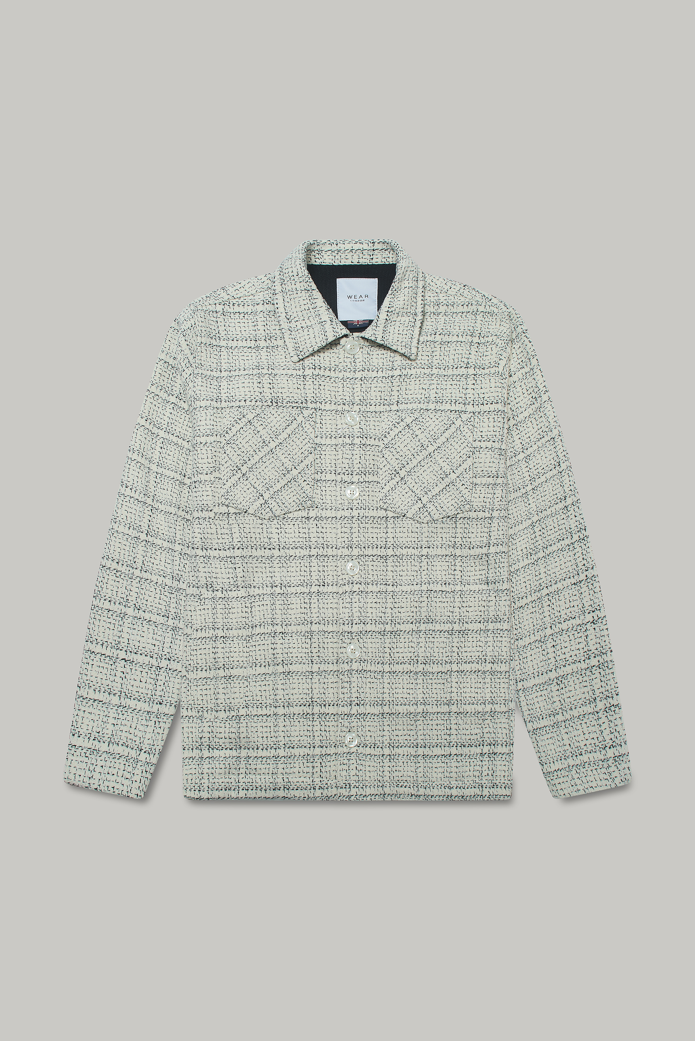 Bart Frame Overshirt - Ecru / Black