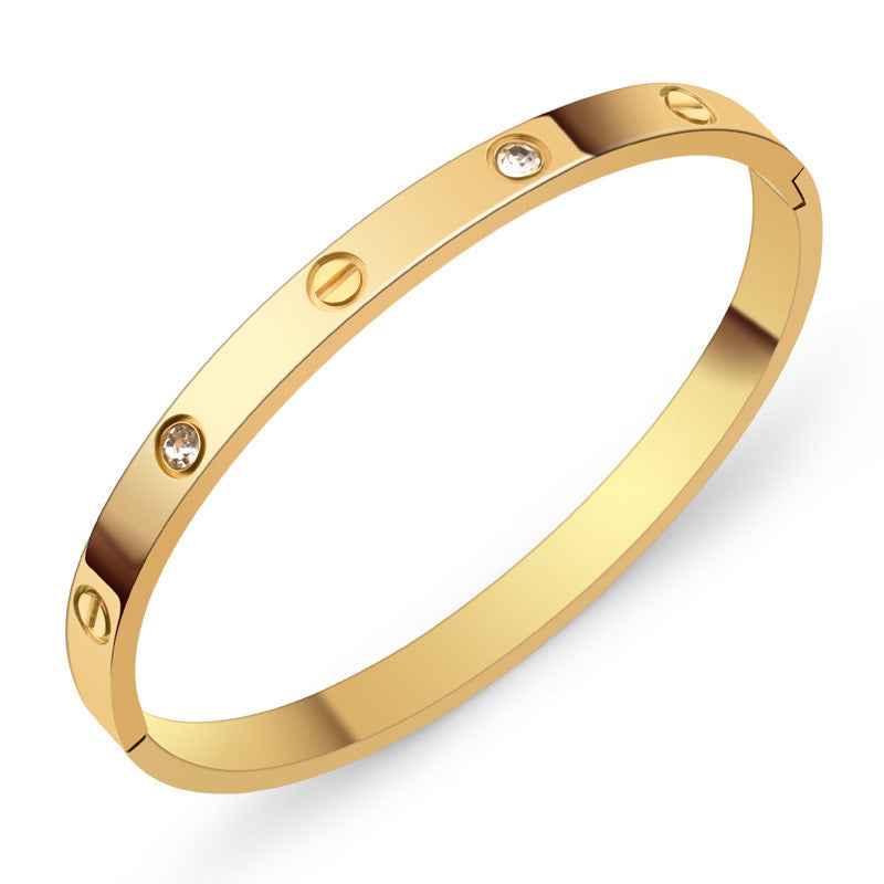 (Copy) Pvd Coated Real Gold Plated 18K Gold Flower Titanium Steel Elegant Waterproof Non Tarnish
Titanium Steel Bangle