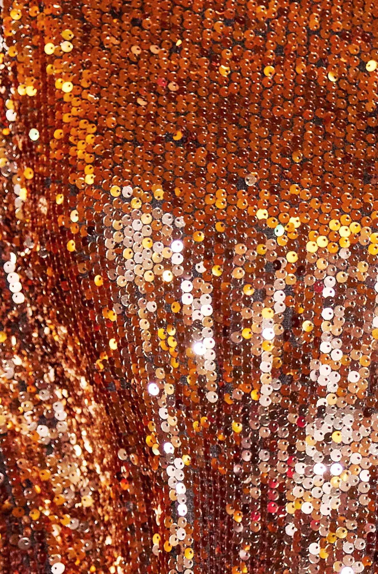 Yumi Gold Sequin Tunic Dress With Balloon Sleeves