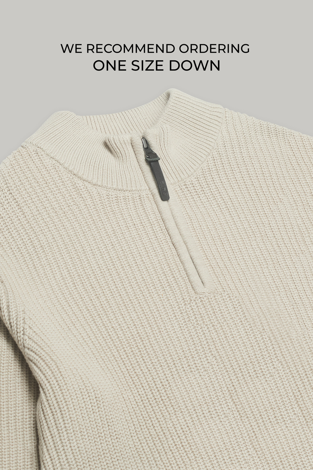 J Hailey Quarter Zip Knit - Putty