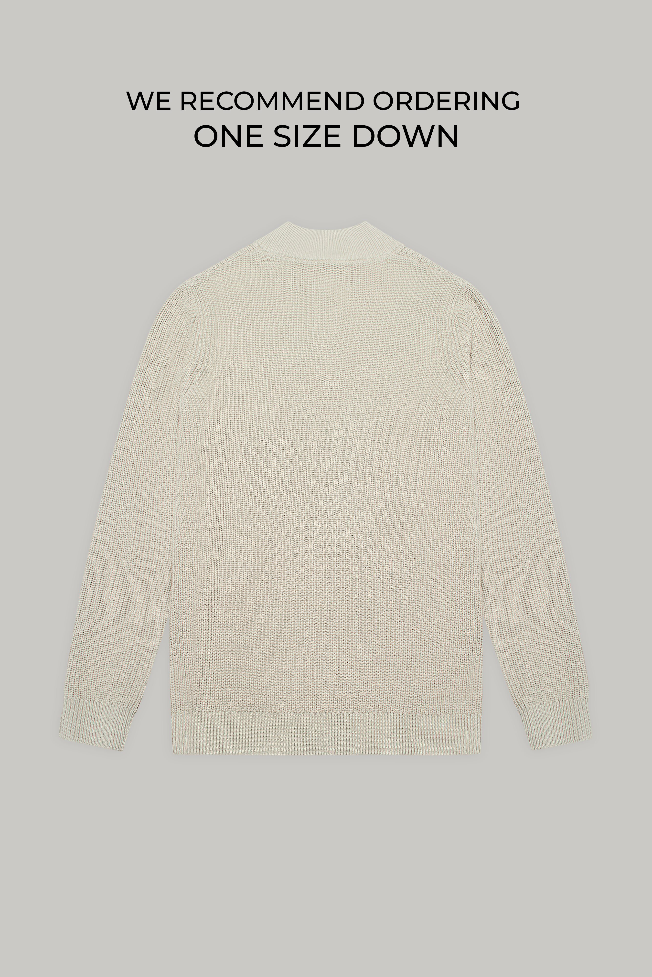 J Hailey Quarter Zip Knit - Putty