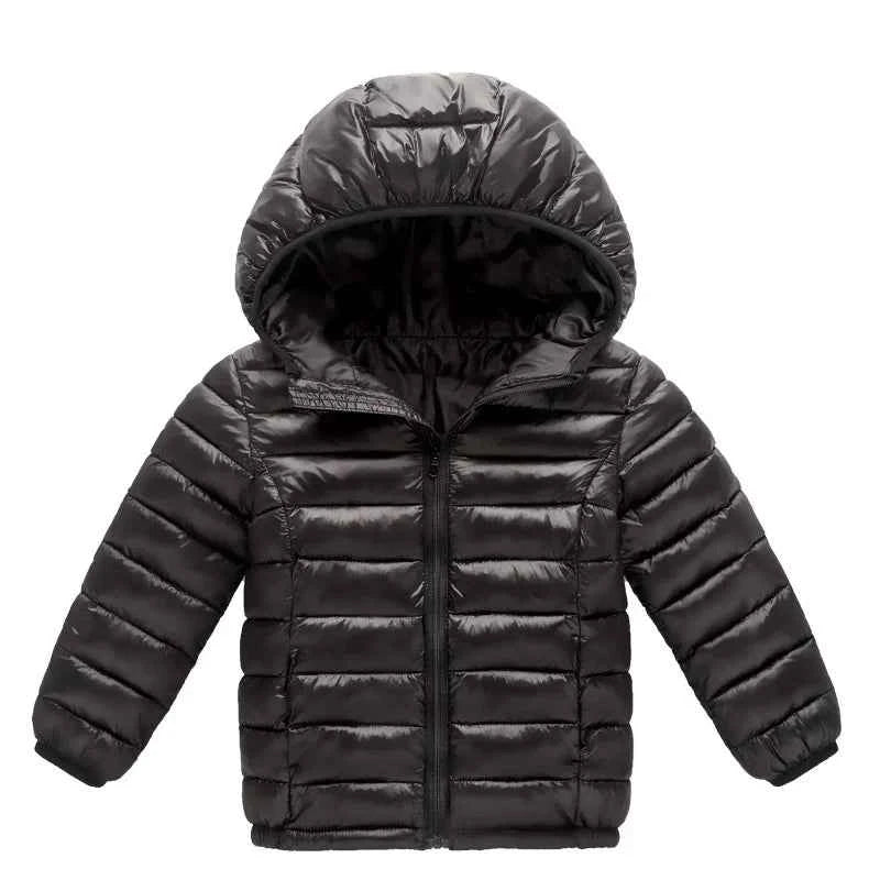 -30℃ Winter Kids Padded Jacket Children Thick Plus Velvet Warm Parkas Coat Boys Girls Fur Collar Hooded Cotton Clothes Outerwear