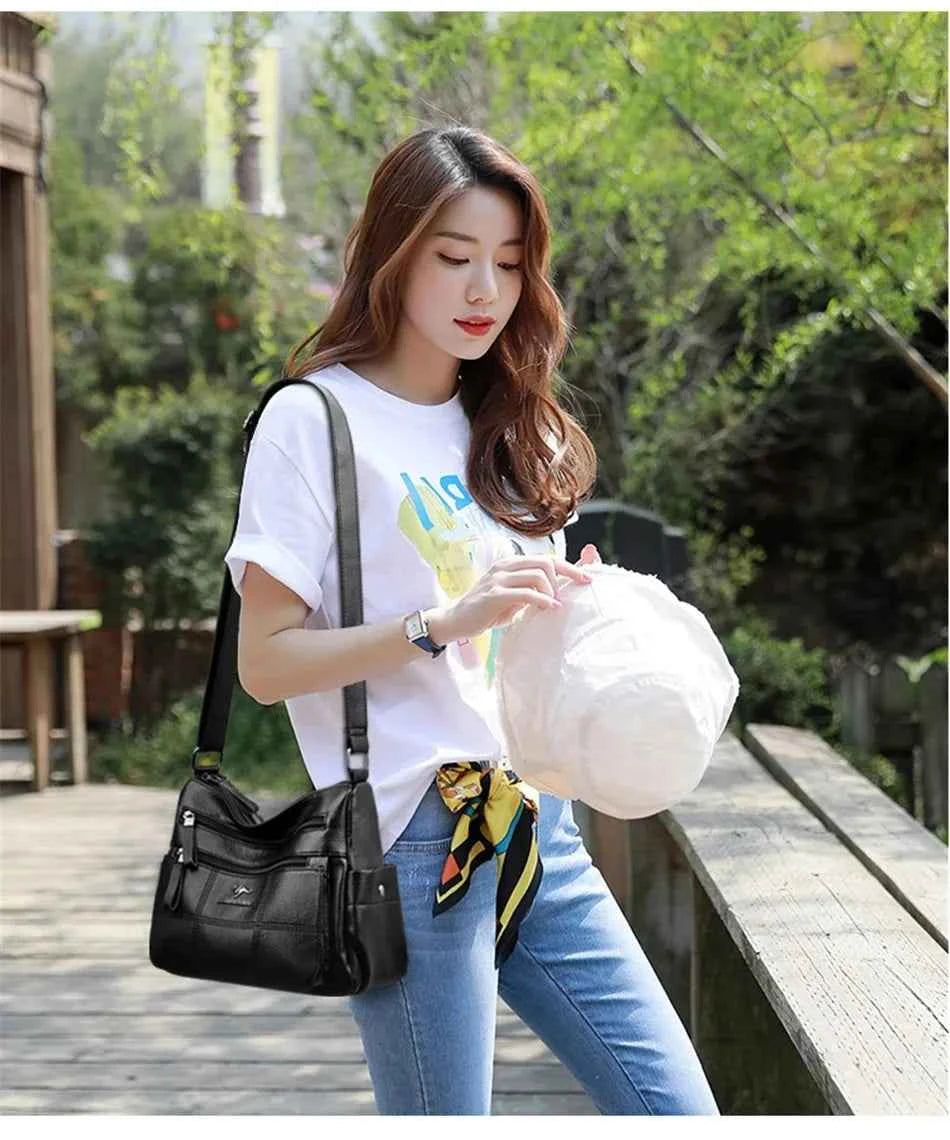 Genuine Brand PU Leather Sac Luxury Handbags Women Bags Designer Shoulder Crossbody Hand Bags for Women 2022 Purses and Handbags