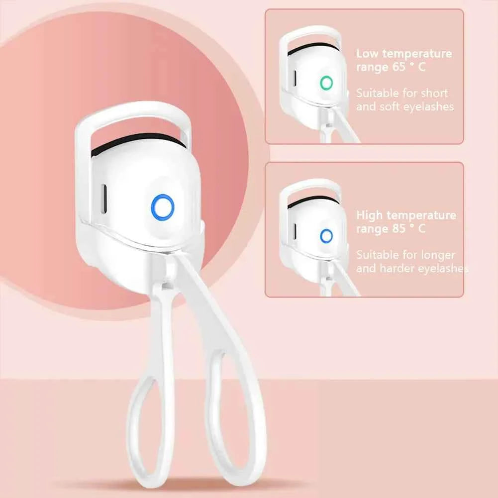 Electric Heated Eyelash Curler Eyelashes Curls Thermal Eyelash Curler USB Rechargeable Mini Long Lasting Makeup Tool Beauty Tool