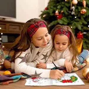 Christmas Coloring Book,24pcs Christmas Coloring Books Bulk/Xmas Activity Books Bulk & 12 Christmas Party Color Pencils for Kids