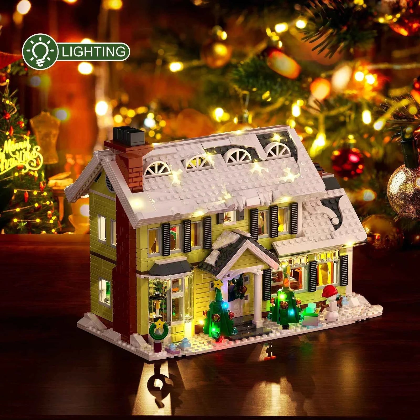 Christmas Vacation House Building Blocks Set Christmas Holiday Snow Village Toys Decor Gift for Adults and Boys Girls (1156 pcs)