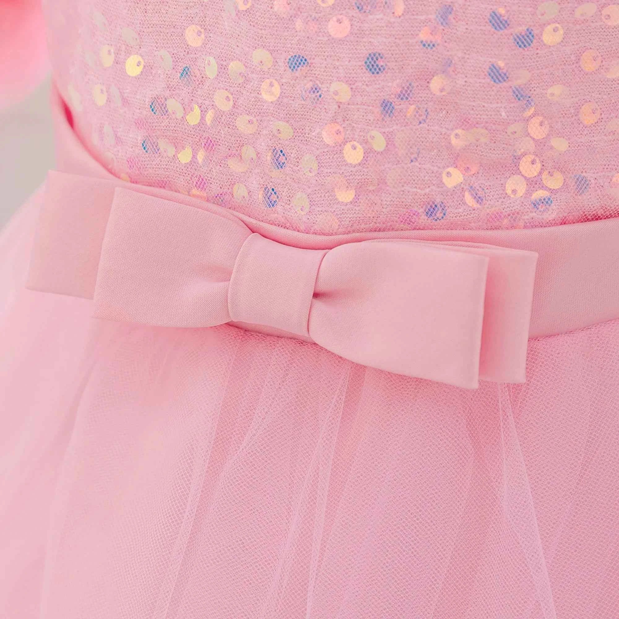 Girls 3D Flower Party Princess Dress for Baby Christmas Gown 1-10 Yrs Birthday Bow Tulle Bridemaid Dresses Wedding Kids Clothing