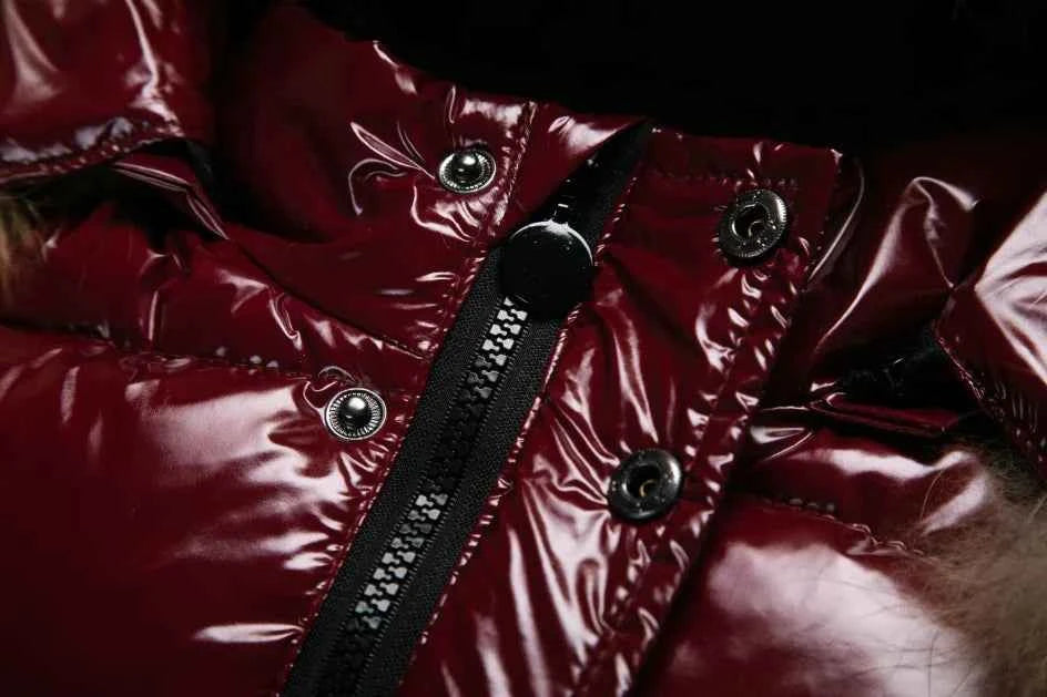 Kids Winter Down Jacket For Real Fur Waterproof Shiny Thick Warm Jackets