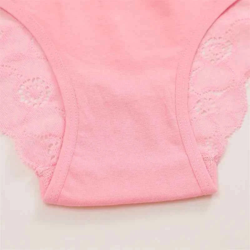 3PC/Set Women Sexy Lace Panties Low Rise Hollow Out Briefs Floral Transparent Underwear for Feamale Elastic Straps Soft Lingerie