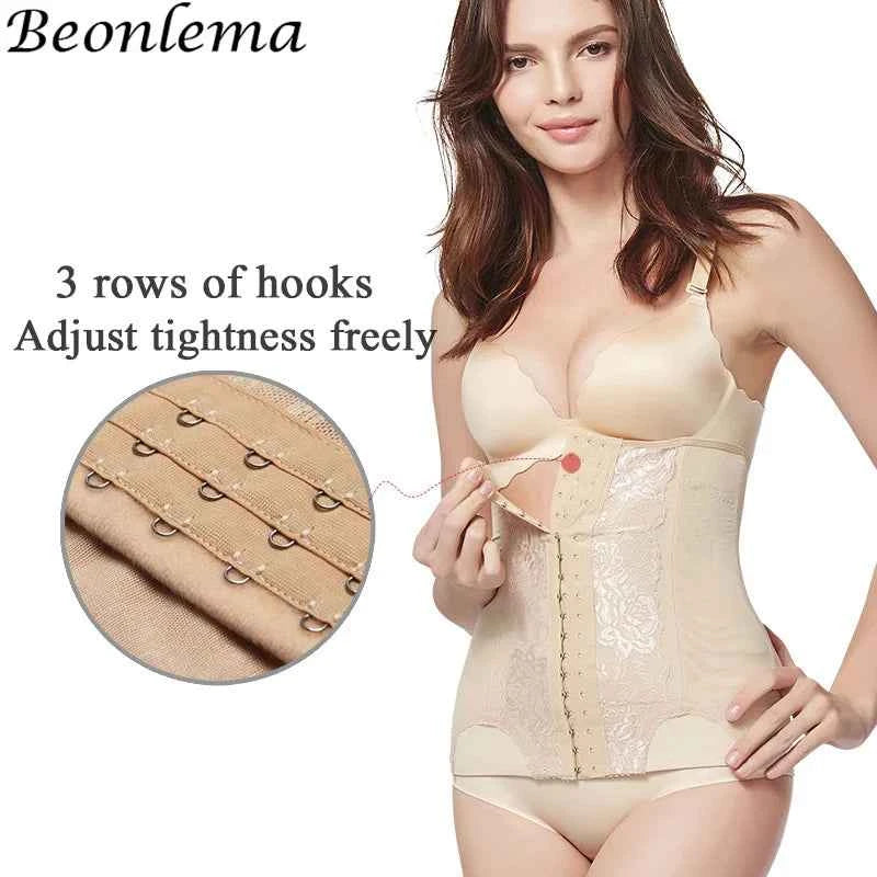 Mesh Embroidered Corset Body Shaper faja Waist Trainer Original Colombian Girdles For Women Belly Tightening Control Shapewear