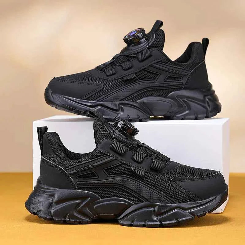 New Children Sports Shoes Boy Sneaker Black Mesh Summer Breathable Kids Casual Shoes Boy Running Tennis Running Sneaker