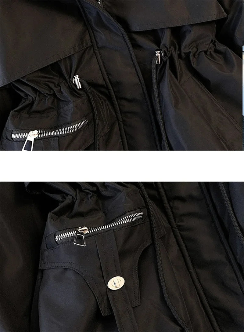 Women Winter Big Fur Hooded Collar Long Parka