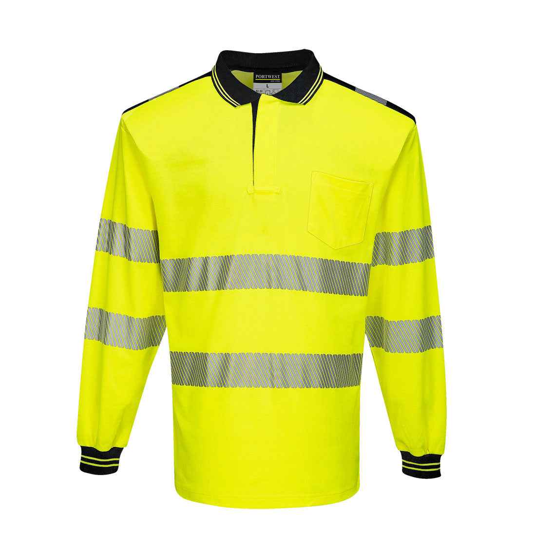 Portwest PW3 Hi-Vis Cotton Comfort Polo Shirt L/S