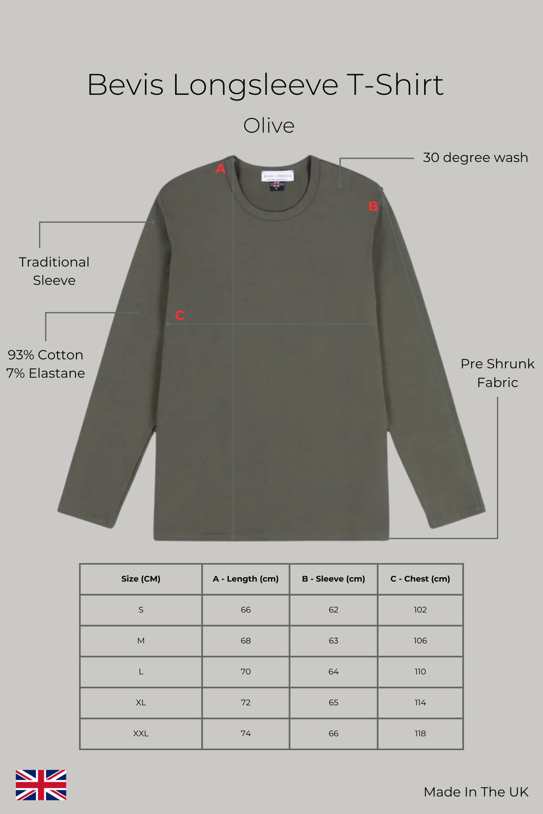 Bevis Long Sleeve Cotton T-shirt - Olive