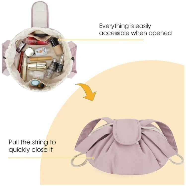 Barrel Drawstring Makeup Bag Large Capacity Women&