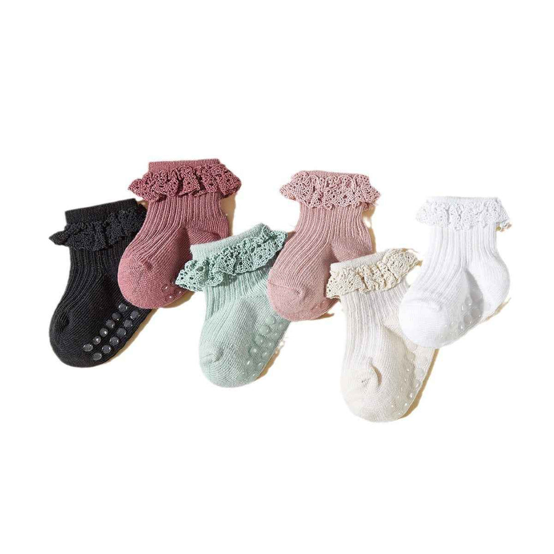 Baby Girls’ Lace Tube Socks-Pair of 6