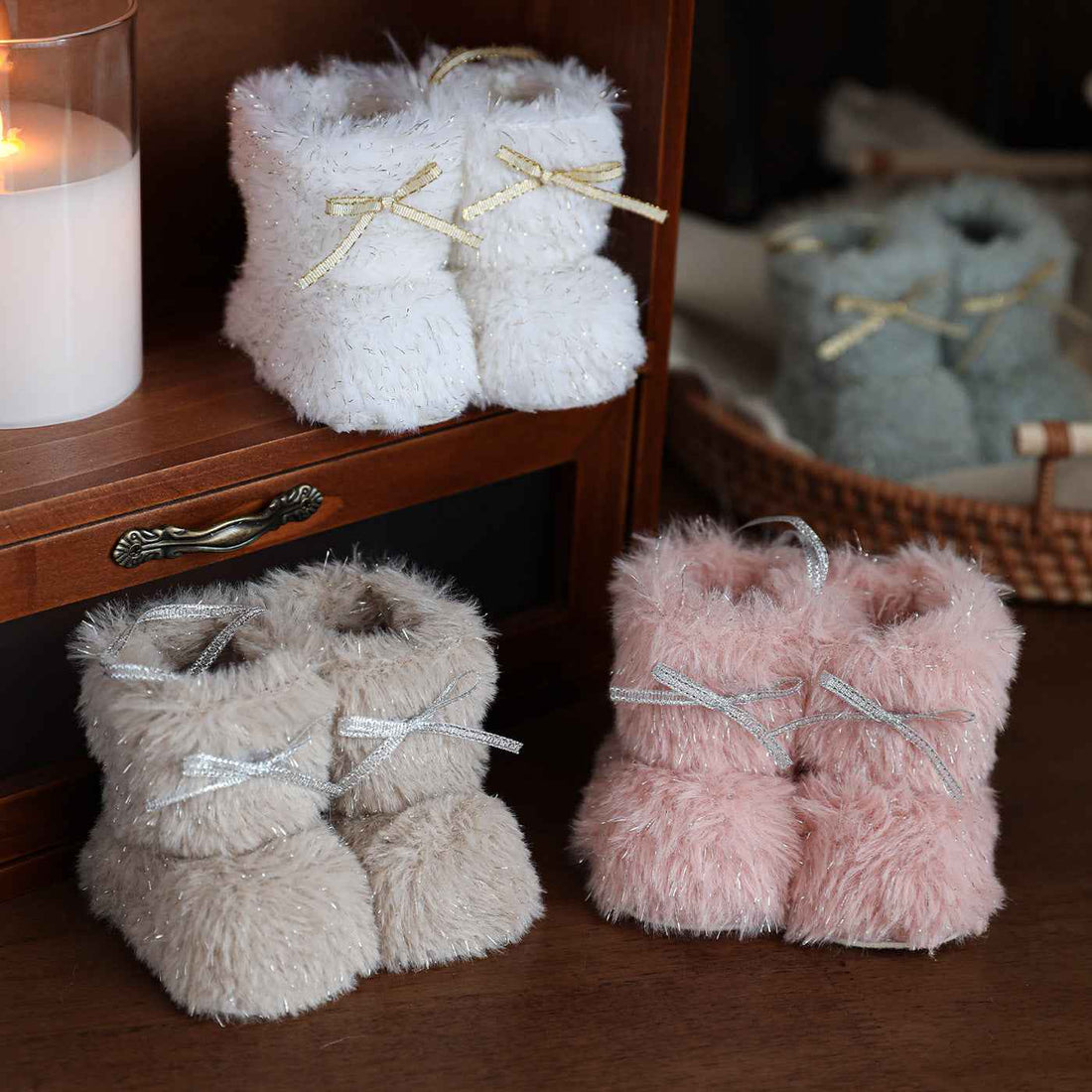 Plush Christmas Small Boots Creative Decoration Christmas Tree Pendant