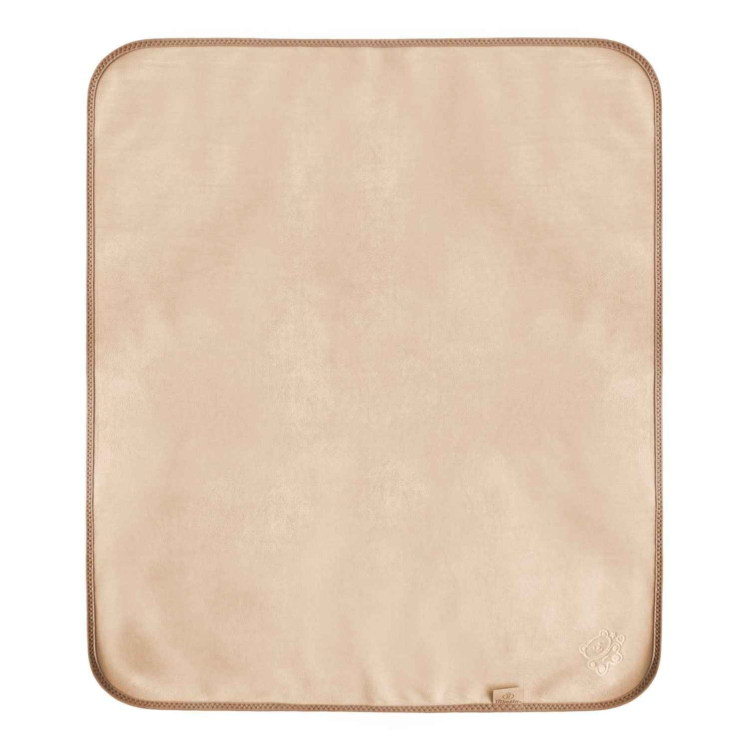 Plush Tummy Time Mat in Cream & Beige for Newborn Baby