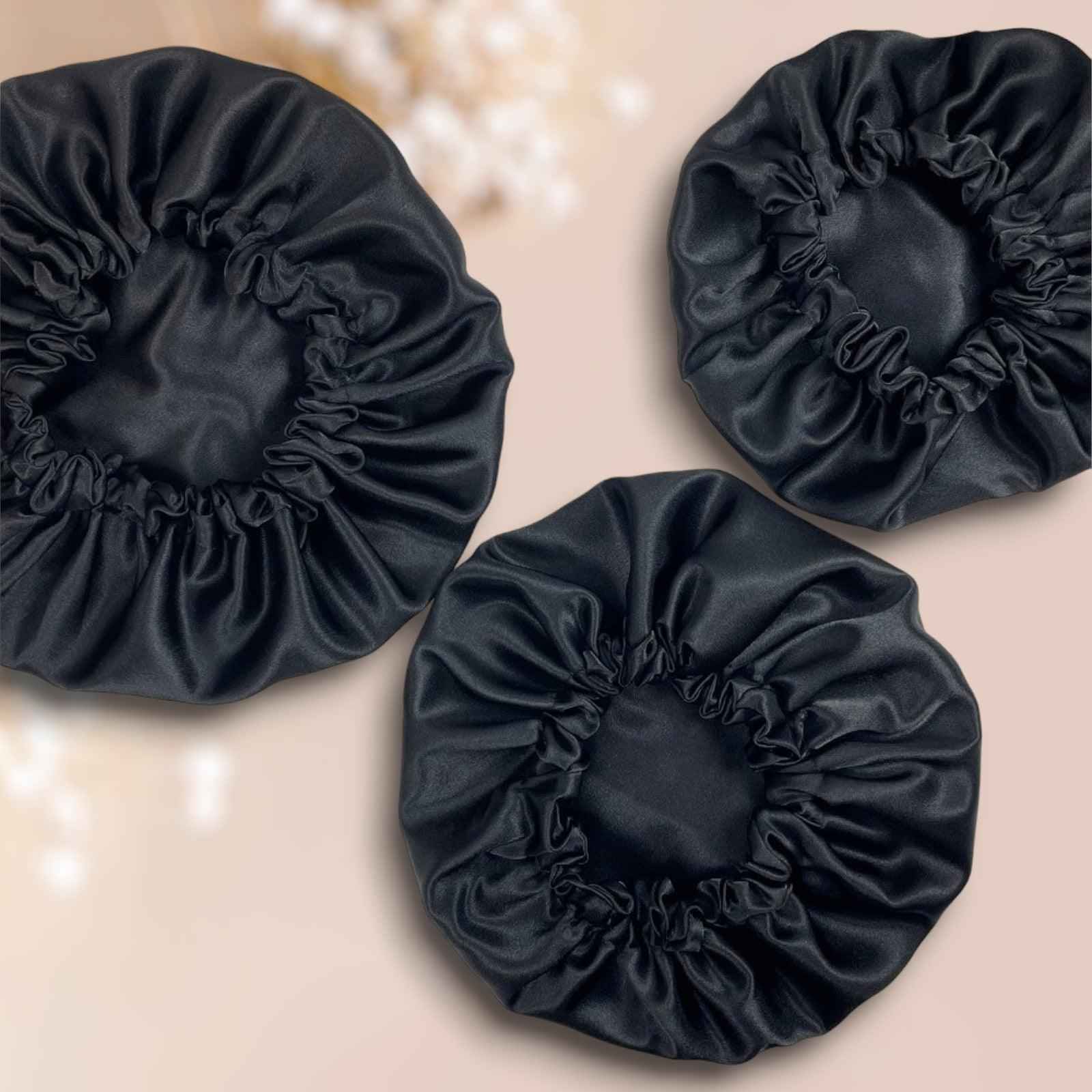 BLVCK Reversible Satin Bonnet – Black Hair Protection & Style