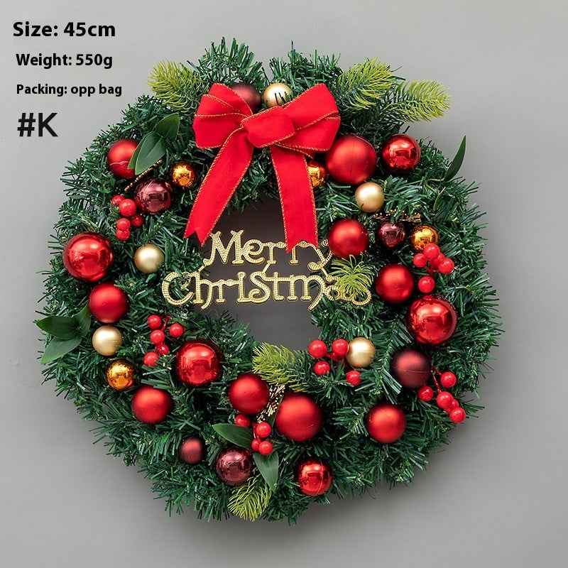 Christmas Decoration Upside Down Christmas Tree Horn Rattan Christmas Wreath