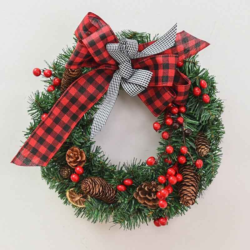 Christmas Garland Bow Christmas Door Hanging Window Decoration Christmas Decorations