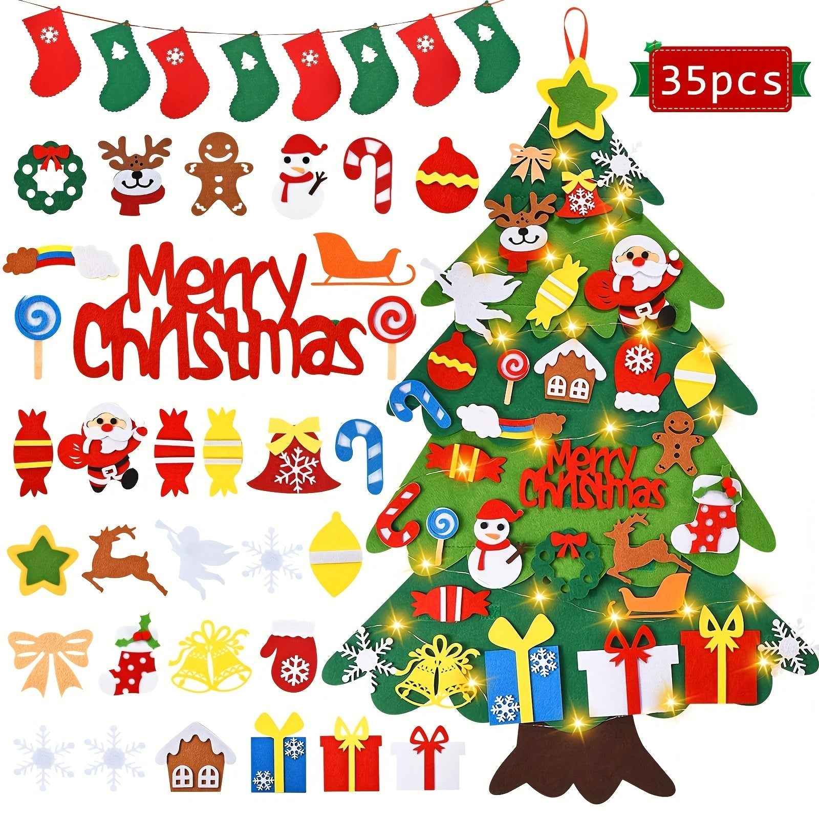 Felt Christmas Tree Or Snowman Holiday Decoration, Perfect For Homes, Classrooms, Offices, And Party Venues, Versatile Seasonal Decor, Festive Wall Art, Christmas Decorations, Best For Christmas, Ch