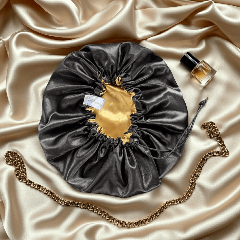 BLVCK ft GOLD Satin Bonnet - Luxurious Hair Protection