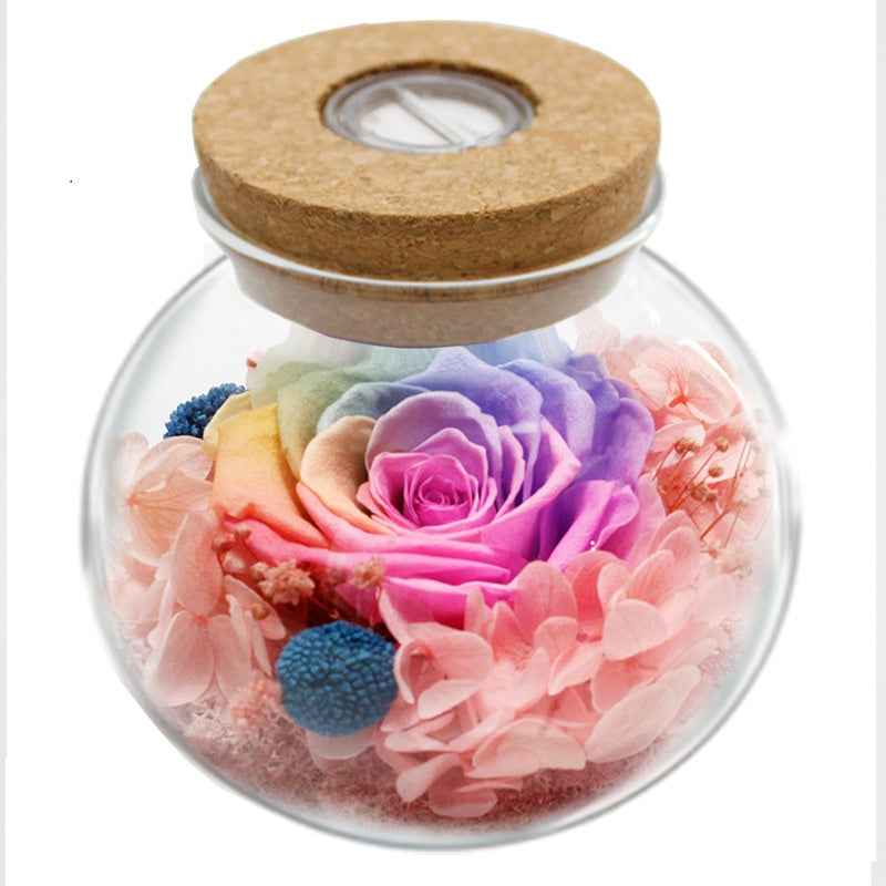 Led Color Luminous Preserved Fresh Flower Rose Christmas Valentine&