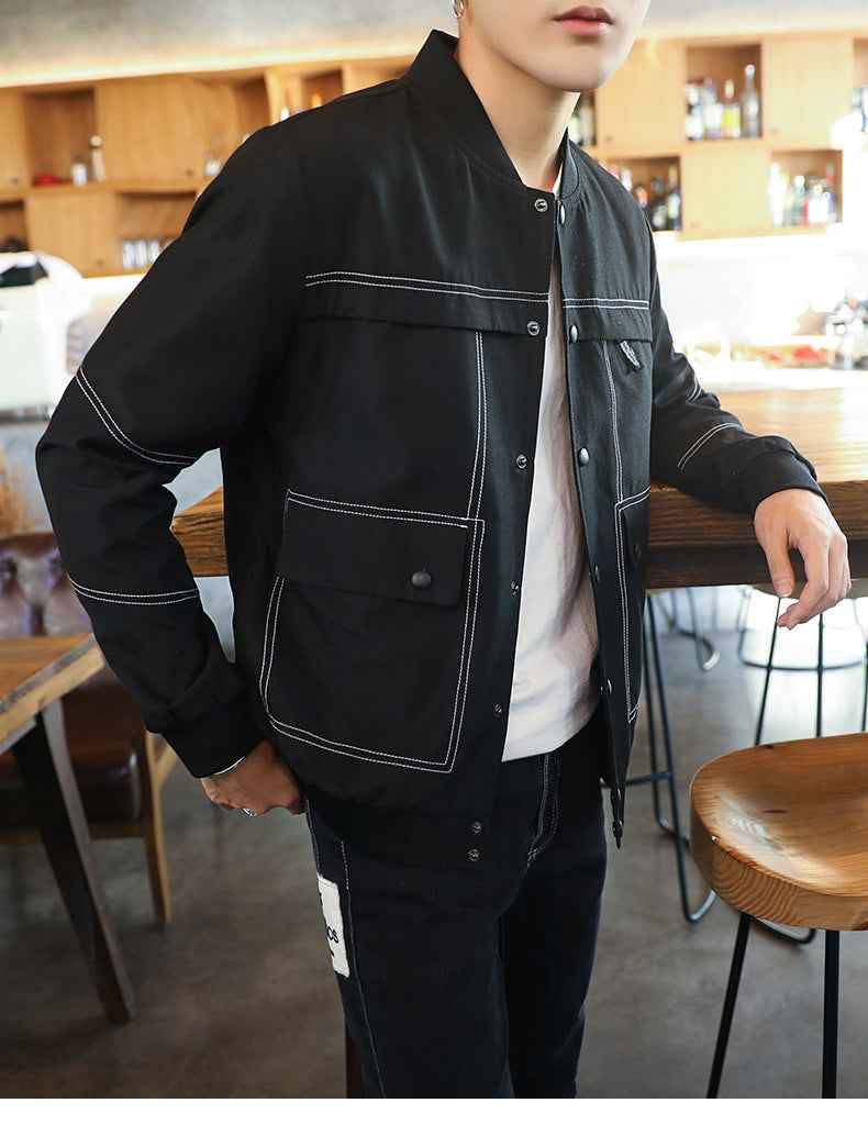 Men’s Slim Fit Trucker Jacket – Casual Spring/Autumn Coat